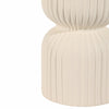 Accent Table Lamp | 22" | Black Fabric Shade | White Fluted Ceramic