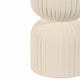 Accent Table Lamp | 22" | Black Fabric Shade | White Fluted Ceramic