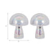 Luster Mushroom Table Lamp Set of 2 | Contemporary Glossy Glass Finish