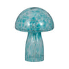 Spotted Mushroom Accent Table Lamp | 11" Seafoam Aqua Green Glass