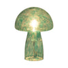Spotted Mushroom Accent Table Lamp | 11" Seafoam Aqua Green Glass