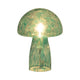 Spotted Mushroom Accent Table Lamp | 11" Seafoam Aqua Green Glass