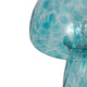 Spotted Mushroom Accent Table Lamp | 11" Seafoam Aqua Green Glass