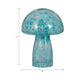 Spotted Mushroom Accent Table Lamp | 11" Seafoam Aqua Green Glass