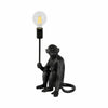 Decorative Monkey Table Lamp with Lightbulb | 20" | Black Texture Resin