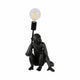 Decorative Monkey Table Lamp with Lightbulb | 20" | Black Texture Resin