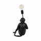 Decorative Monkey Table Lamp with Lightbulb | 20" | Black Texture Resin