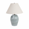 Liani Accent Table Lamp with Jug Handles | Tapered Shade | Blue Ceramic 25"