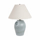 Liani Accent Table Lamp with Jug Handles | Tapered Shade | Blue Ceramic 25"