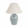 Liani Accent Table Lamp with Jug Handles | Tapered Shade | Blue Ceramic 25"