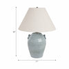 Liani Accent Table Lamp with Jug Handles | Tapered Shade | Blue Ceramic 25"