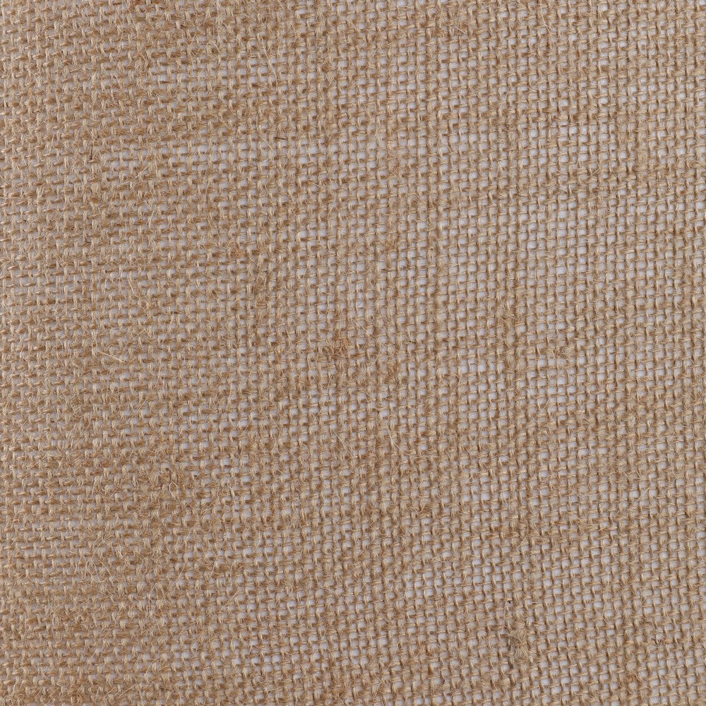 Table Lamp w Nightlight | Brown Burlap Shade | Pierced Leaf Ceramic Base