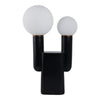 Accent Totem Lamp | Frosted Glass | Black Metal Nordic Cactus 20"