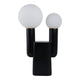 Accent Totem Lamp | Frosted Glass | Black Metal Nordic Cactus 20"