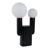 Accent Totem Lamp | Frosted Glass | Black Metal Nordic Cactus 20"
