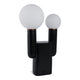 Accent Totem Lamp | Frosted Glass | Black Metal Nordic Cactus 20"