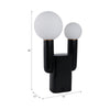 Accent Totem Lamp | Frosted Glass | Black Metal Nordic Cactus 20"