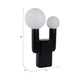 Accent Totem Lamp | Frosted Glass | Black Metal Nordic Cactus 20"