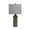 Haryl Stacked Table Lamp with Finial Details | Green Ceramic 27"