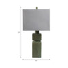 Haryl Stacked Table Lamp with Finial Details | Green Ceramic 27"