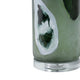 Cylinder Table Lamp | Green Glass with Abstract Artisan Markings | 16"