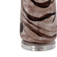 Table Lamp | Bottle Shape Glass Body with Brown Swirls | Drum Shade 29"
