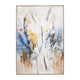 50 x 74 Modern Art Wall Painting | Blue Gold Streamed Abstract Design
