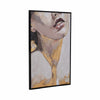 Curt Hand Painted Gold Leaf Portrait | Brushstroke Ivory Resin 32x48"