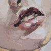 Curt Hand Painted Gold Leaf Portrait | Brushstroke Ivory Resin 32x48"