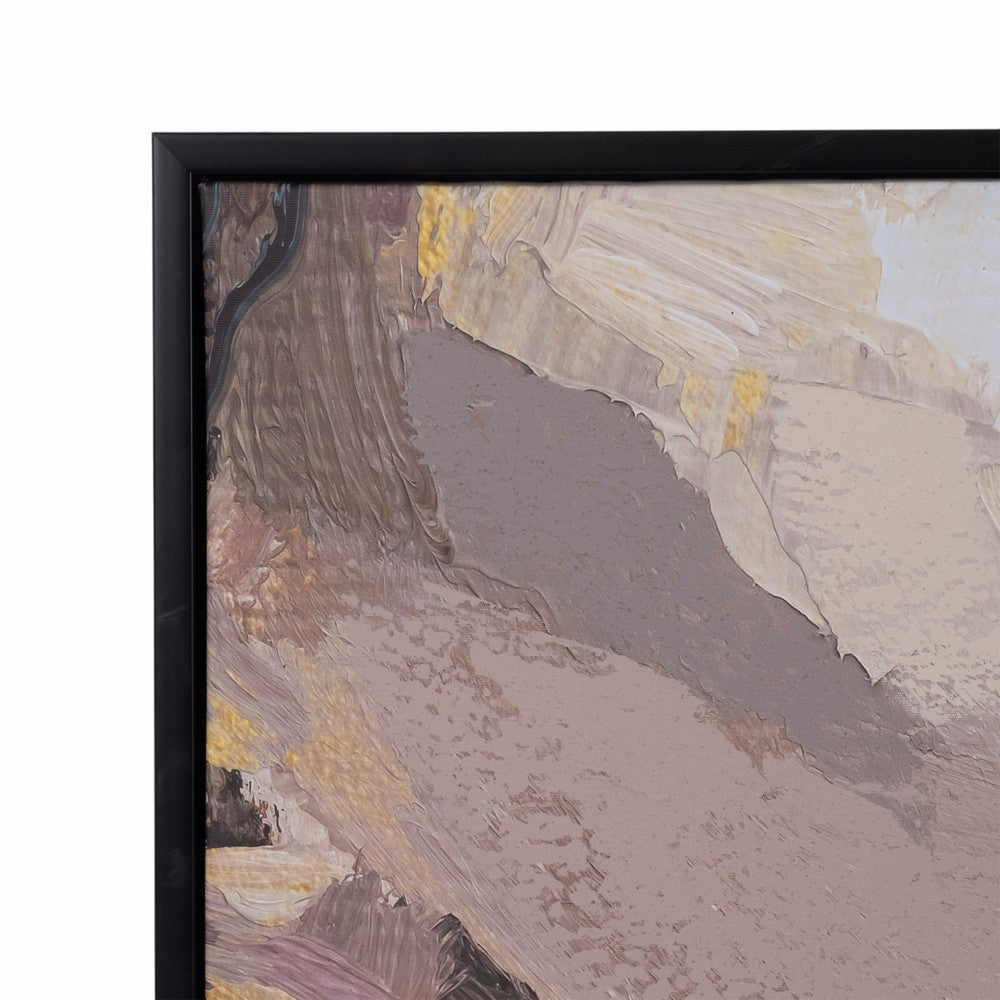 Curt Hand Painted Gold Leaf Portrait | Brushstroke Ivory Resin 32x48"