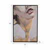 Curt Hand Painted Gold Leaf Portrait | Brushstroke Ivory Resin 32x48"