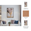 Curt Hand Painted Gold Leaf Portrait | Brushstroke Ivory Resin 32x48"