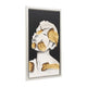 Deep Thought Abstract Face Wall Art | 36x59 White | Gold Stroke Accent