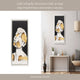 Deep Thought Abstract Face Wall Art | 36x59 White | Gold Stroke Accent
