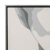 Hand Painted Framed Wall Art | Luxury Red Lips | White Canvas | 47"