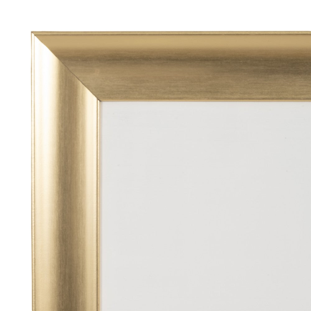 Swing Wall Art Painting | Minimalist White | Gold Frame Canvas | 47x47