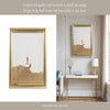 Swing Wall Art Painting | Minimalist White | Gold Frame Canvas | 47x47