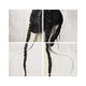 Karla Hand-Painted Girl Wall Art Set of 4 | Black Canvas | Wood 79"