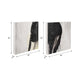 Karla Hand-Painted Girl Wall Art Set of 4 | Black Canvas | Wood 79"