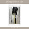 Karla Hand-Painted Girl Wall Art Set of 4 | Black Canvas | Wood 79"