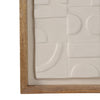 Framed Wall Art | Geometric Textured Ceramic & Paper | Off White 22 x 29 SBH-70458