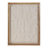 Framed Wall Art | Geometric Textured Ceramic & Paper | Off White 22 x 29 SBH-70458