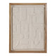 Framed Wall Art | Geometric Textured Ceramic & Paper | Off White 22 x 29