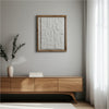 Framed Wall Art | Geometric Textured Ceramic & Paper | Off White 22 x 29