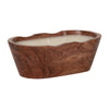 Decorative Bowl Candle with 4 Wick | Vanilla Scented | 10" Oval | Brown