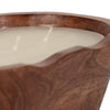 Decorative Bowl Candle with 4 Wick | Vanilla Scented | 10" Oval | Brown