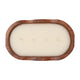 Decorative Bowl Candle with 4 Wick | Vanilla Scented | 10" Oval | Brown