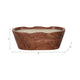 Decorative Bowl Candle with 4 Wick | Vanilla Scented | 10" Oval | Brown