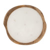 14oz Vanilla Scented Candle Bowl | Handcrafted Brown Wood 10"
