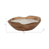 14oz Vanilla Scented Candle Bowl | Handcrafted Brown Wood 10"